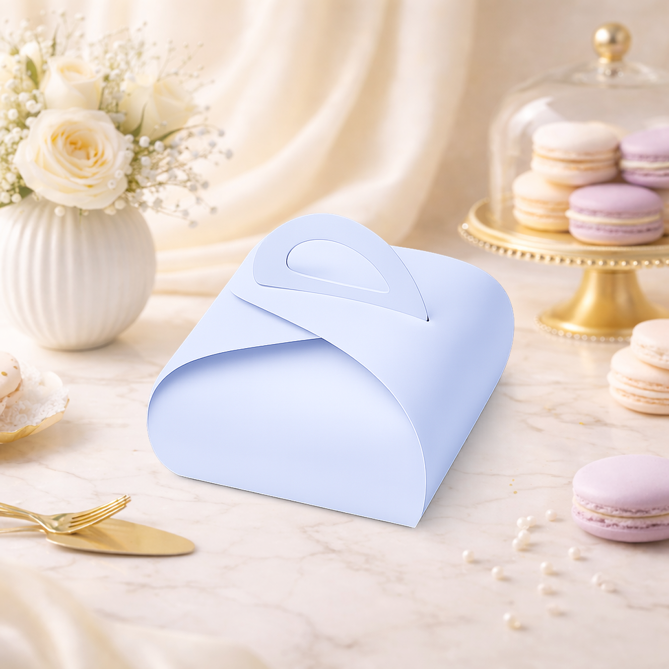 Dome Cake Box with Handle - 10 x 10 x 5