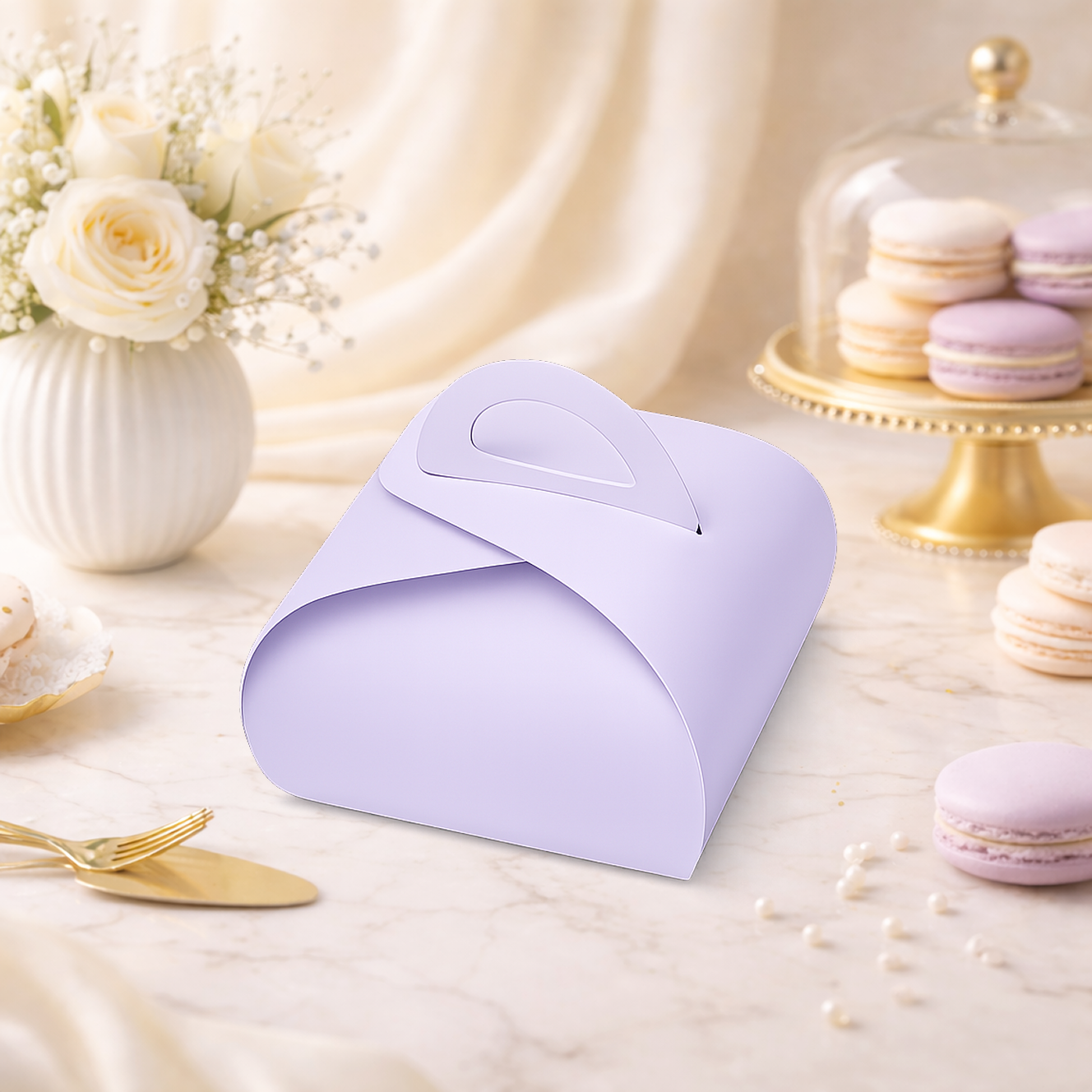 Dome Cake Box with Handle - 10 x 10 x 5