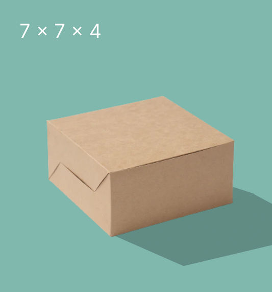 Kraft Cake Box - 7 x 7 x 4