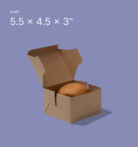 Kraft Burger Box - 5.5x4.5x3