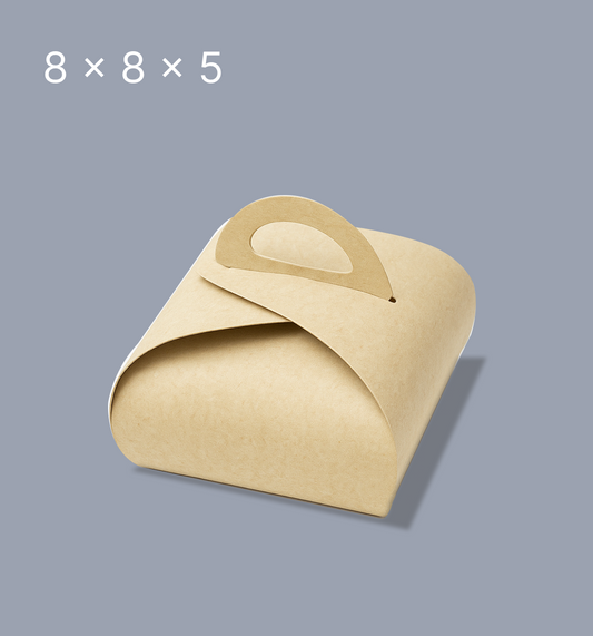 Kraft Dome Cake Box with Handle - 8 x 8 x 5